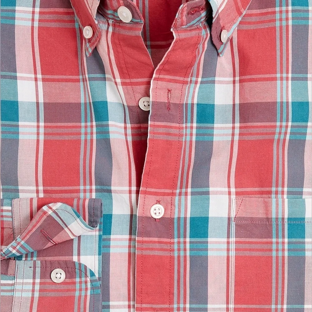 J. Crew Plaid Classic Flex Casual Shirt Size Small